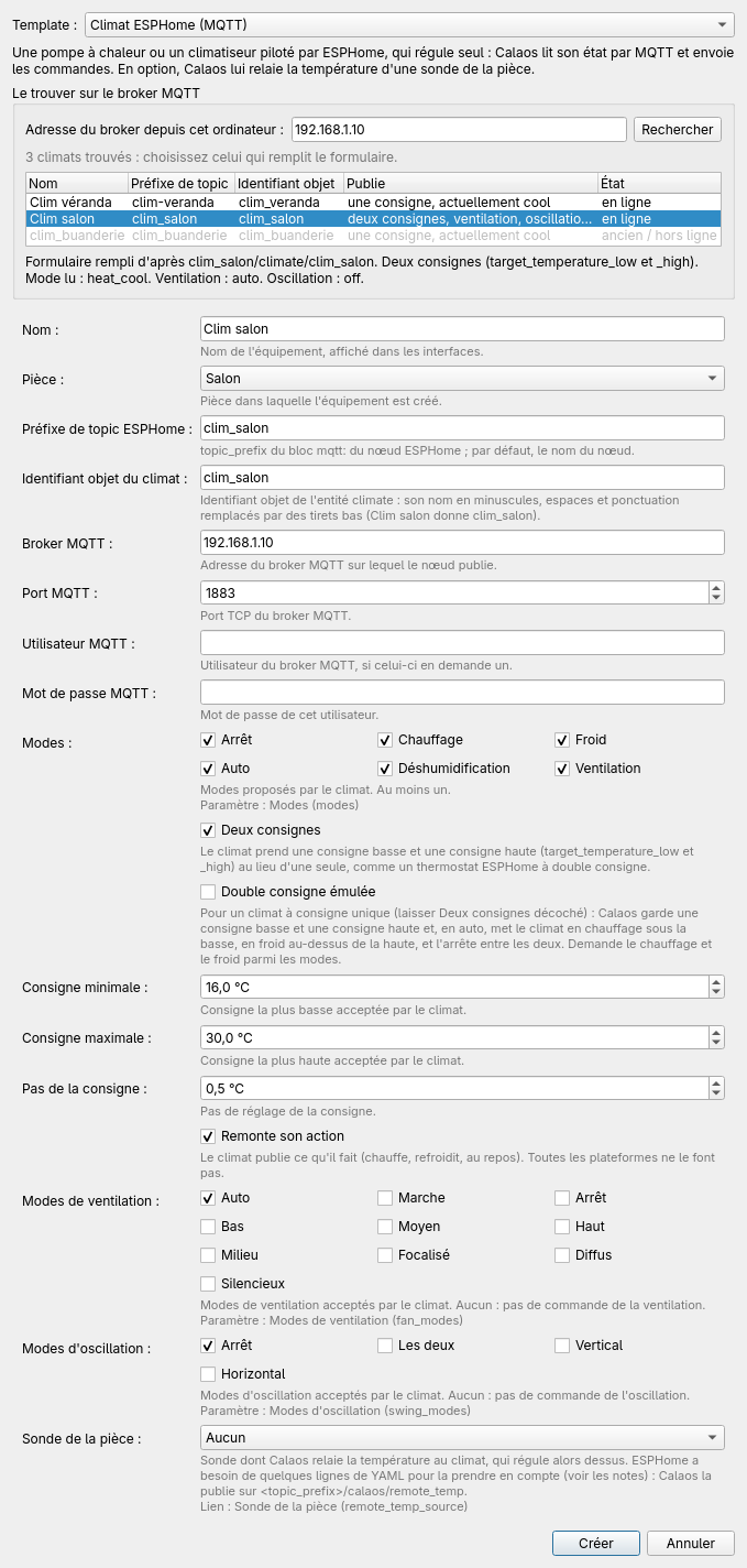 Form filled in by the search