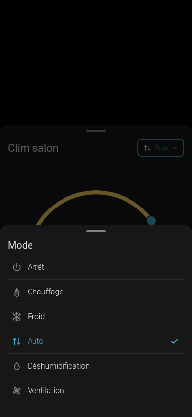 Mode choice on mobile