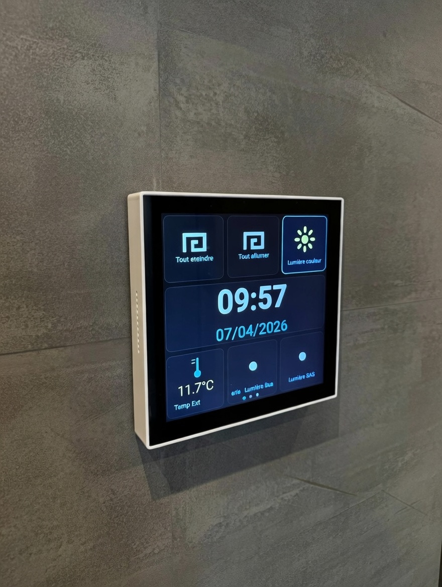 Remote UI installé sur un mur